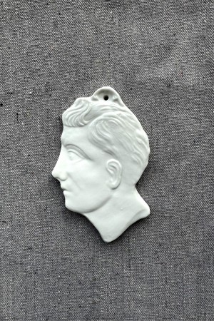 ceramic wall ornament - man face