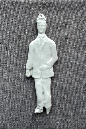 ceramic wall ornament - gentleman