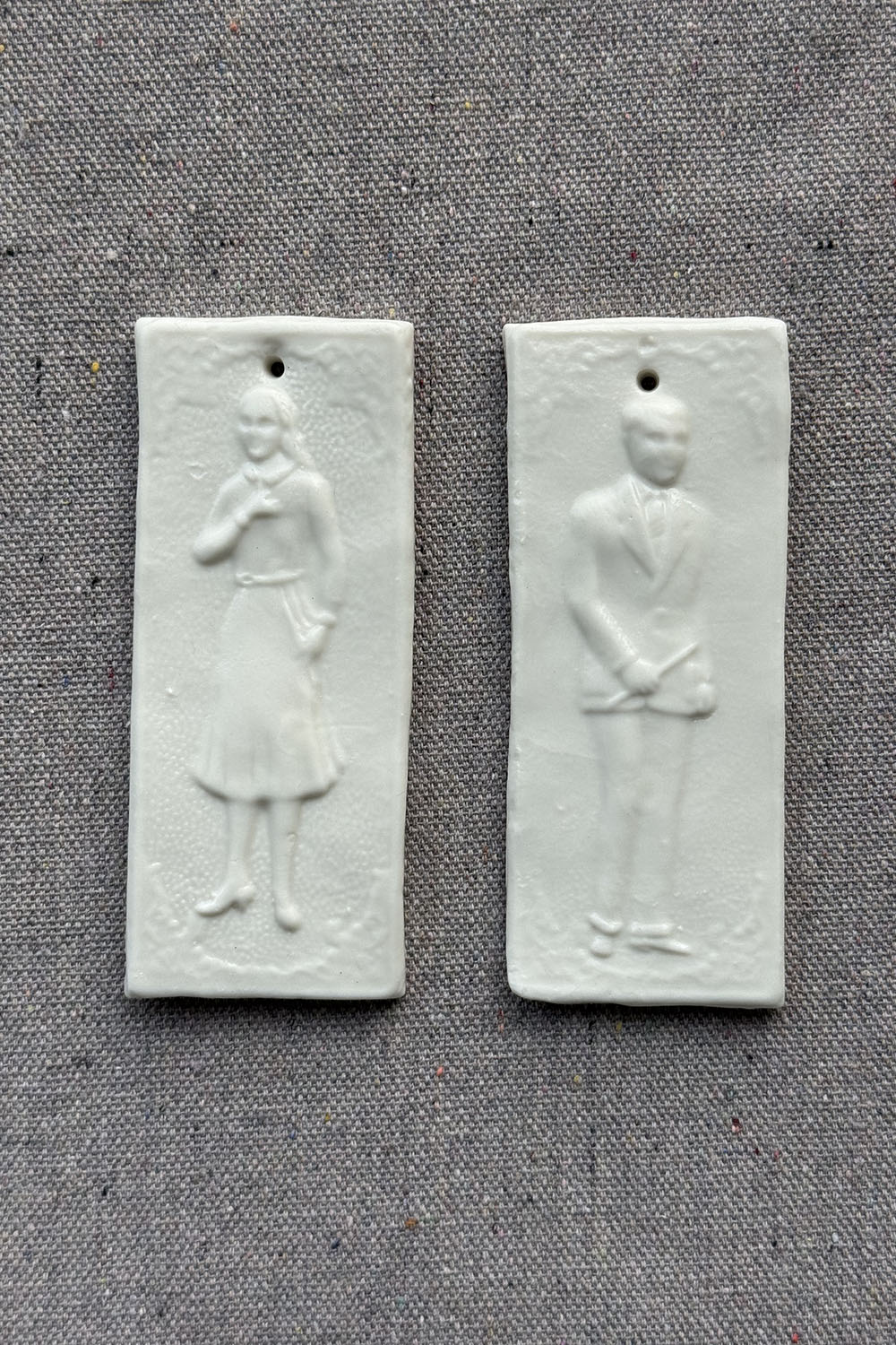 ceramic wall ornament - sq man