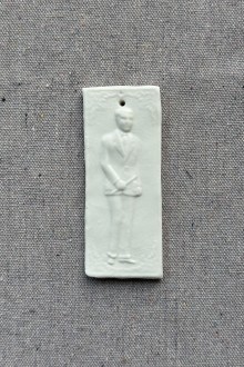 ceramic wall ornament - sq man