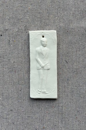ceramic wall ornament - sq man