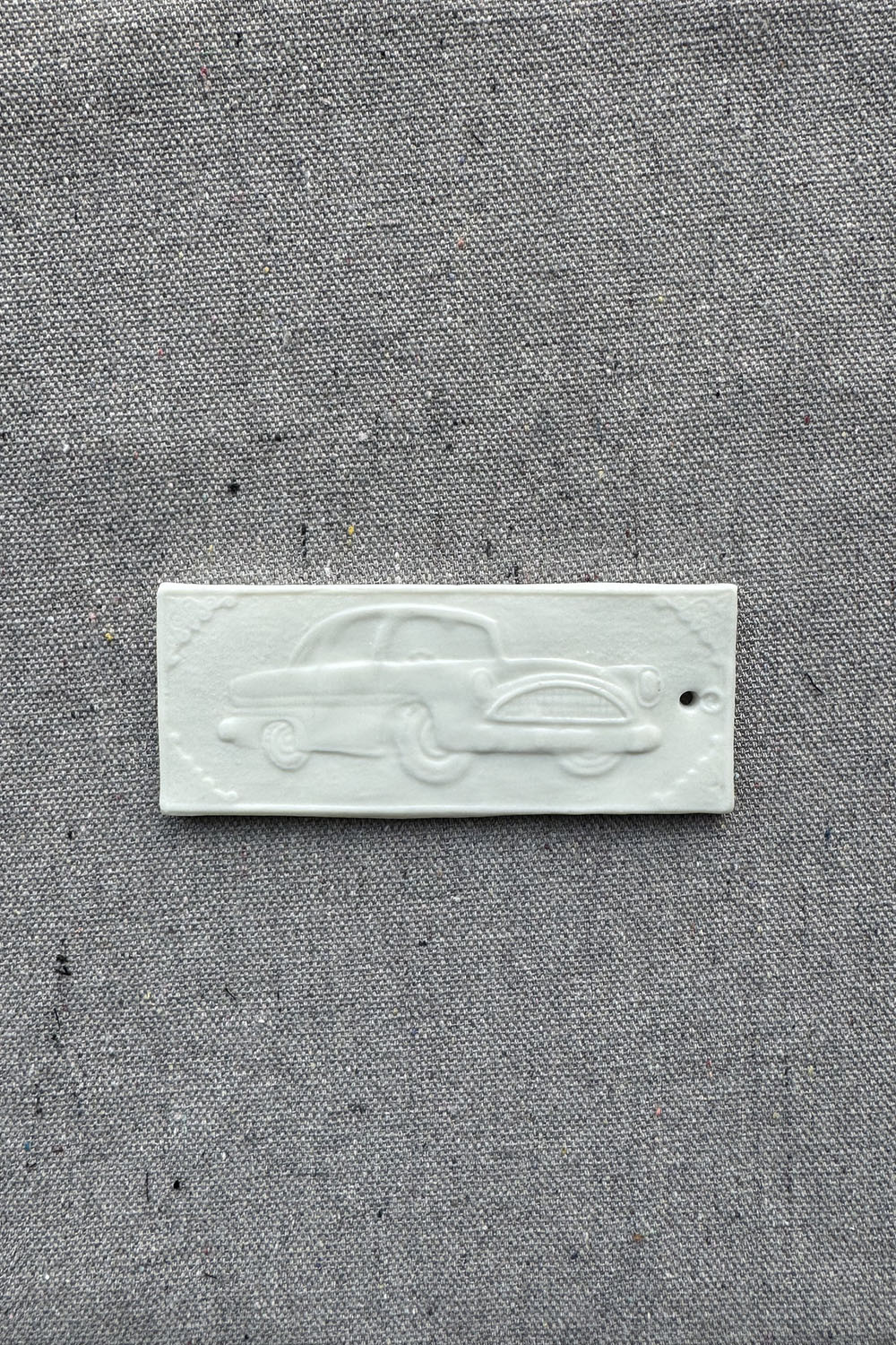 ceramic wall ornament - sq car