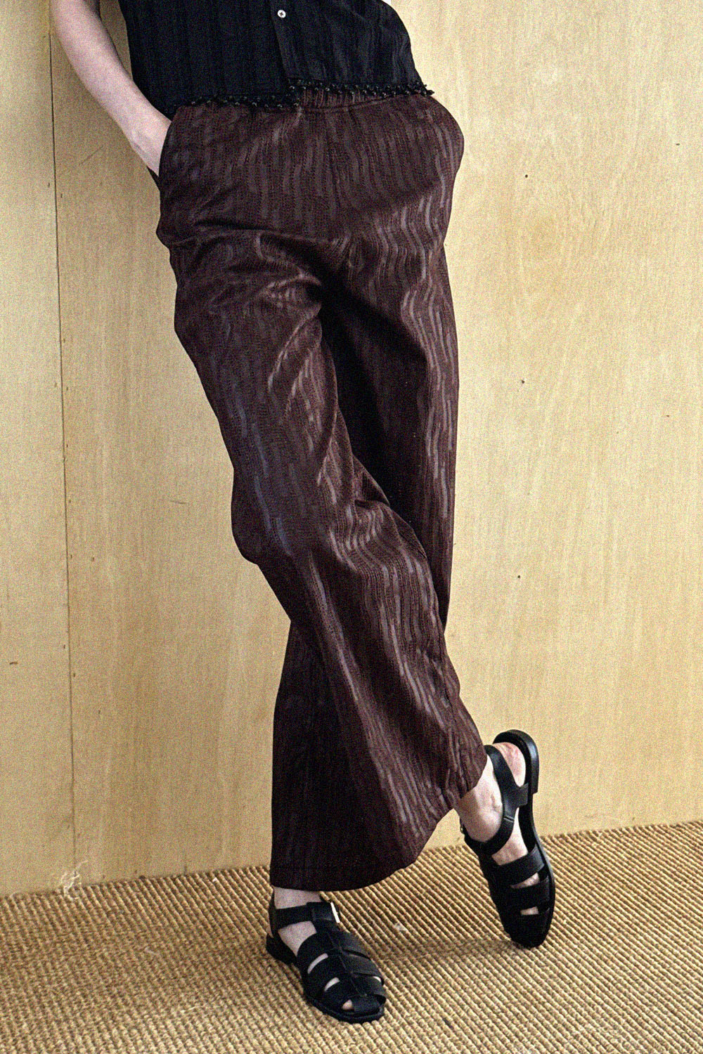 swirl pants - brown