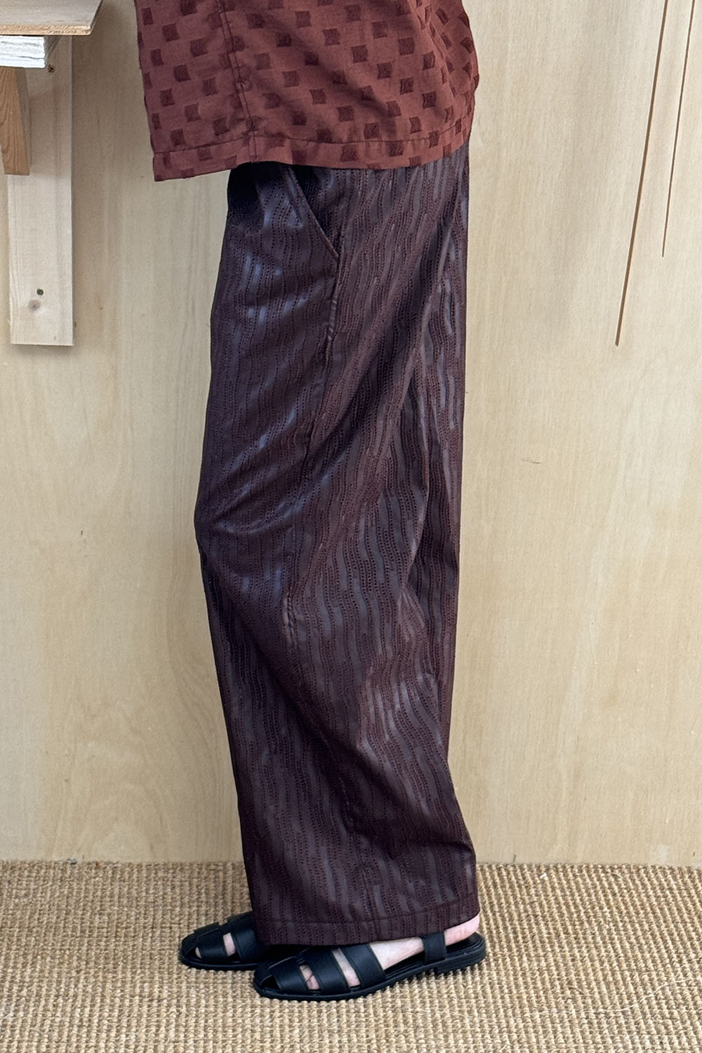swirl pants - brown