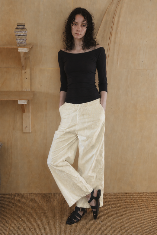 swirl pants - lemon