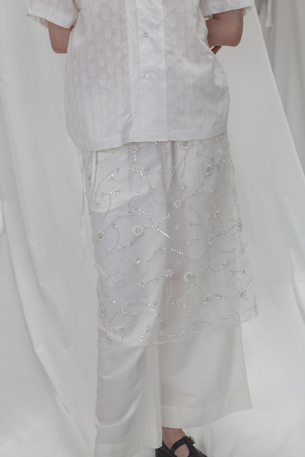 beads apron skirt - flower