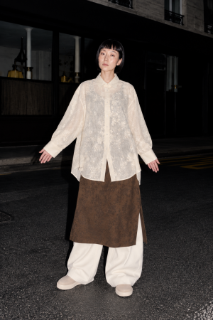 quinoa woven shirts - ecru