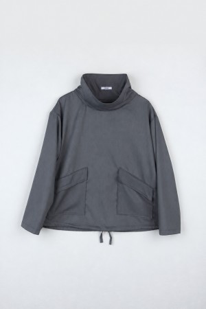 neck knot top - grey