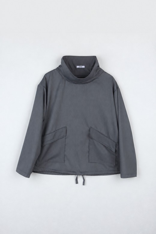 neck knot top - grey