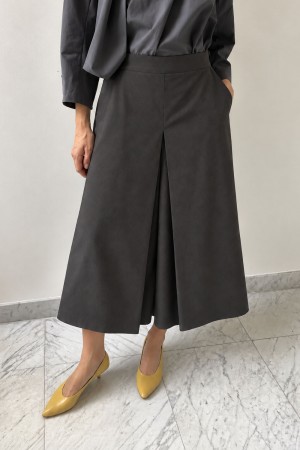 pleats pants - grey