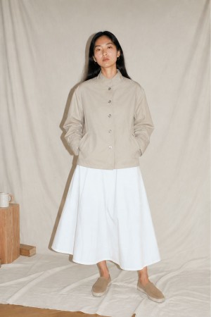 semi jacket - cream