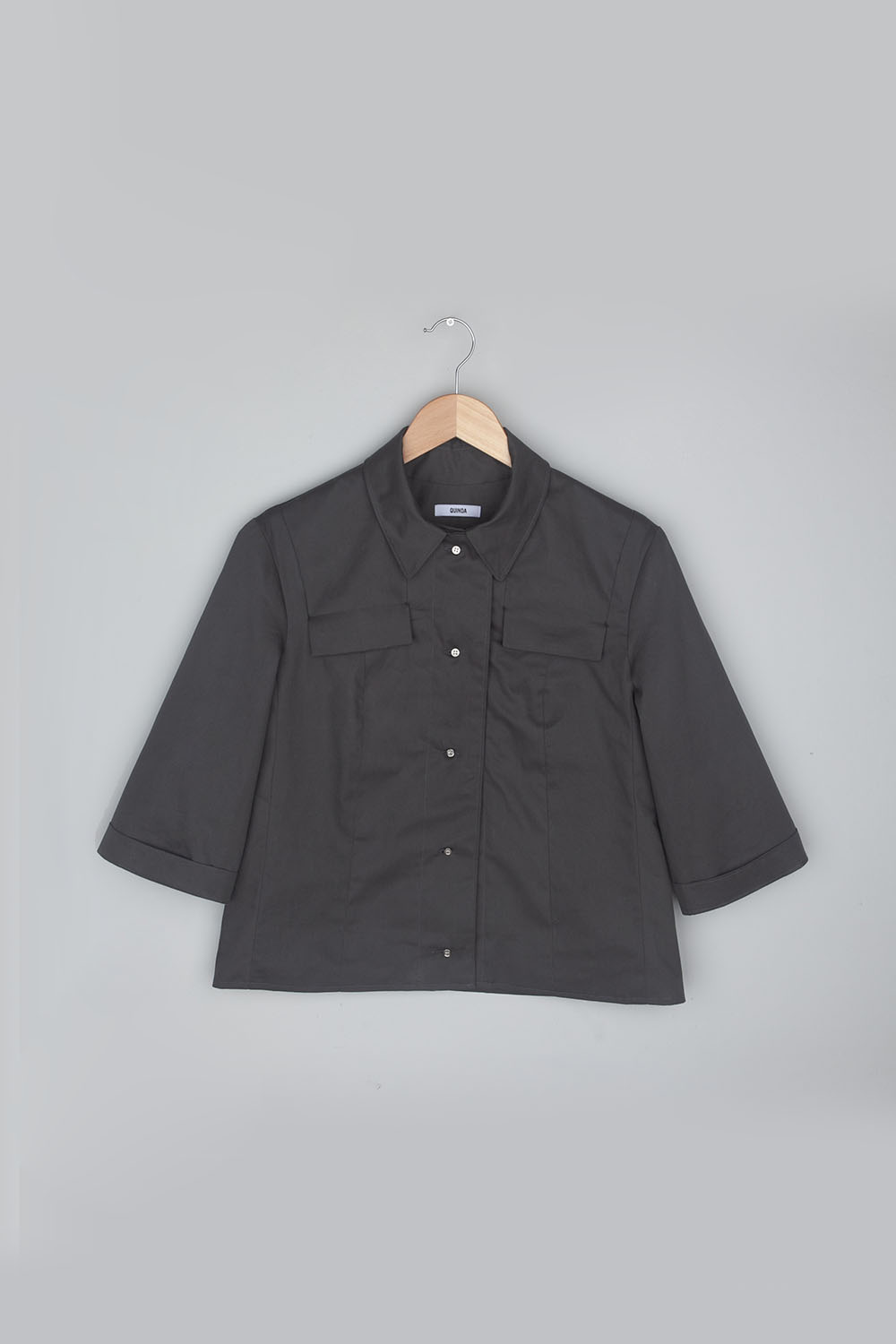 semi sleeve shirts - grey