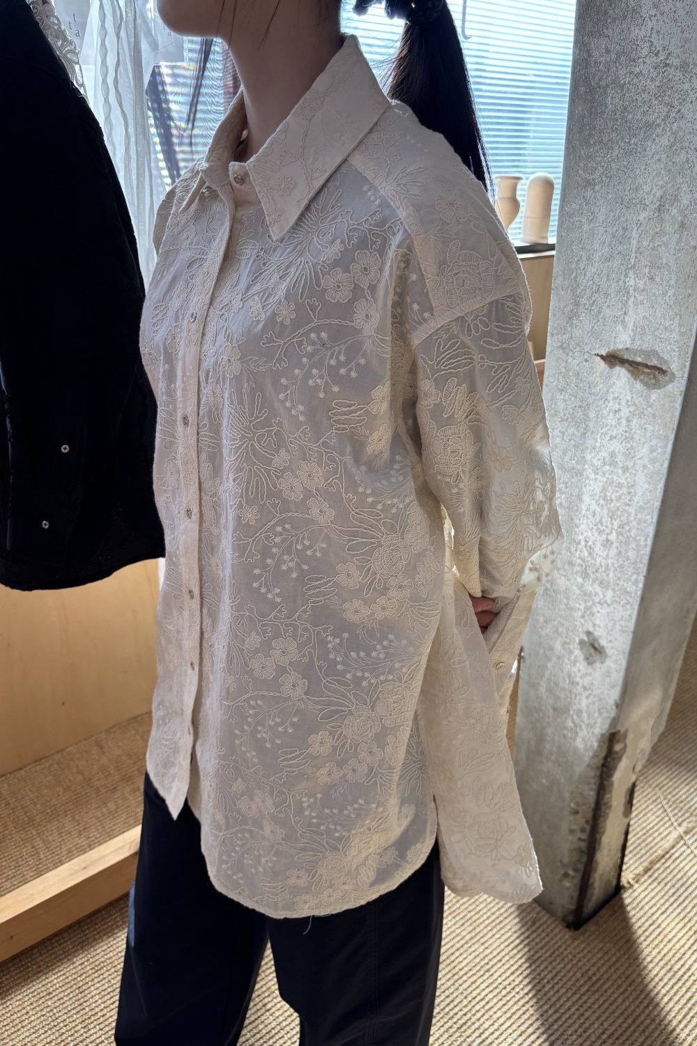 quinoa woven shirts - ecru