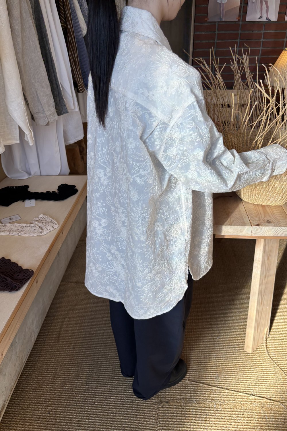 quinoa woven shirts - ecru